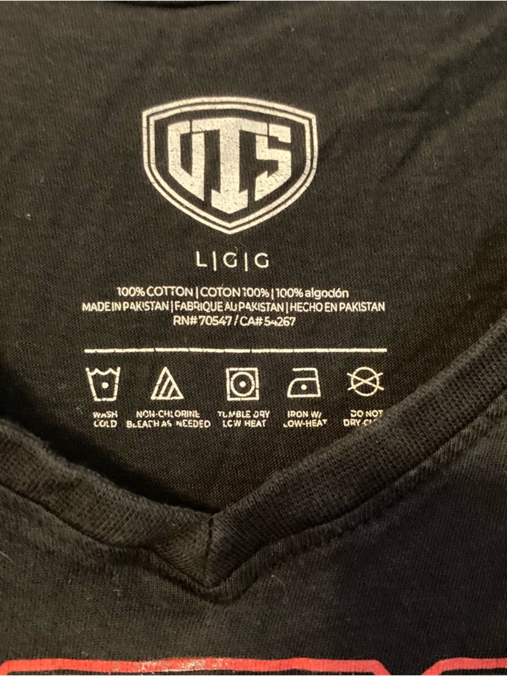 New York Rangers L Black Graphic Tee - Official NHL Team Shirt - Picture 4 of 5